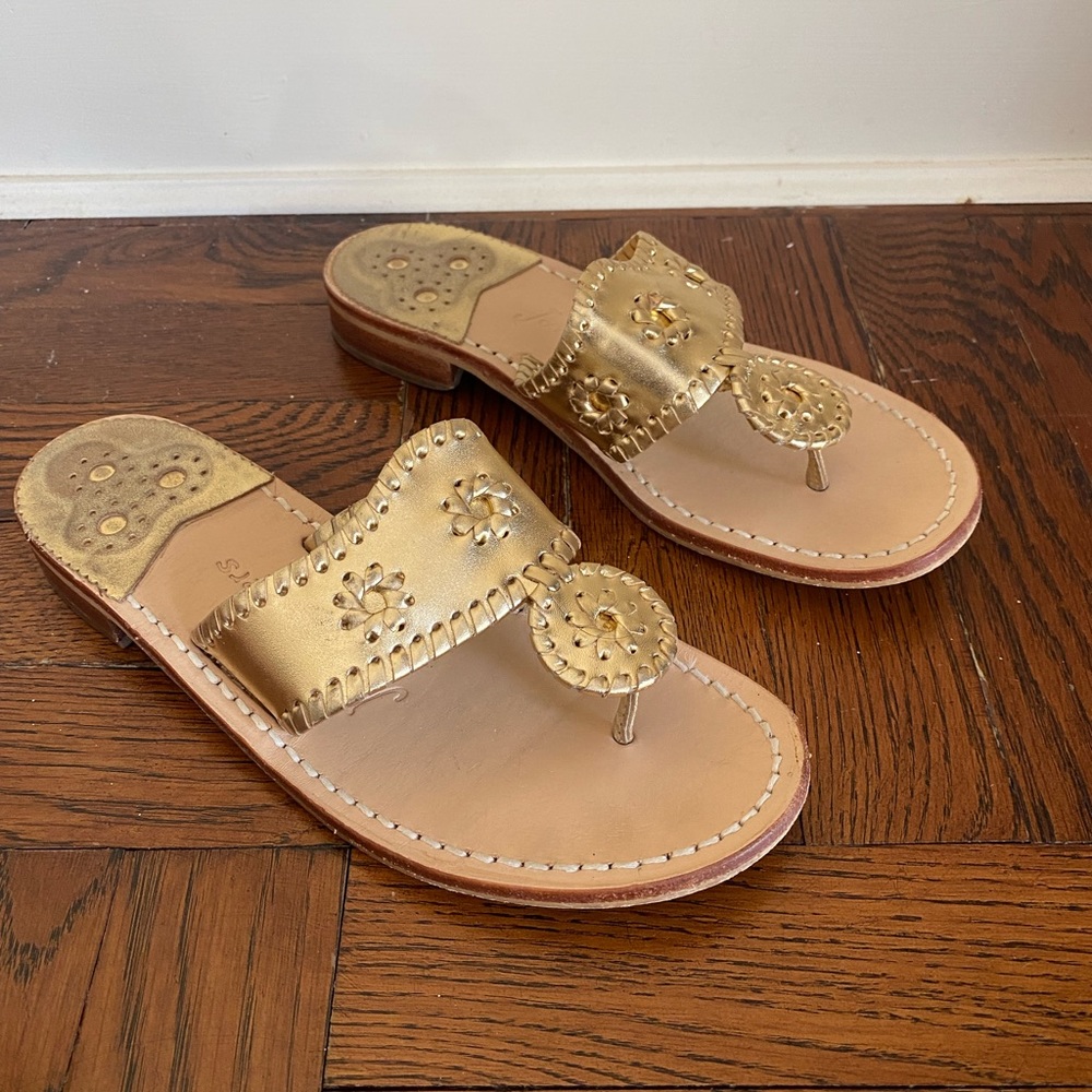 Jack Rogers Classic Gold Navajo Sandals Size 7.5